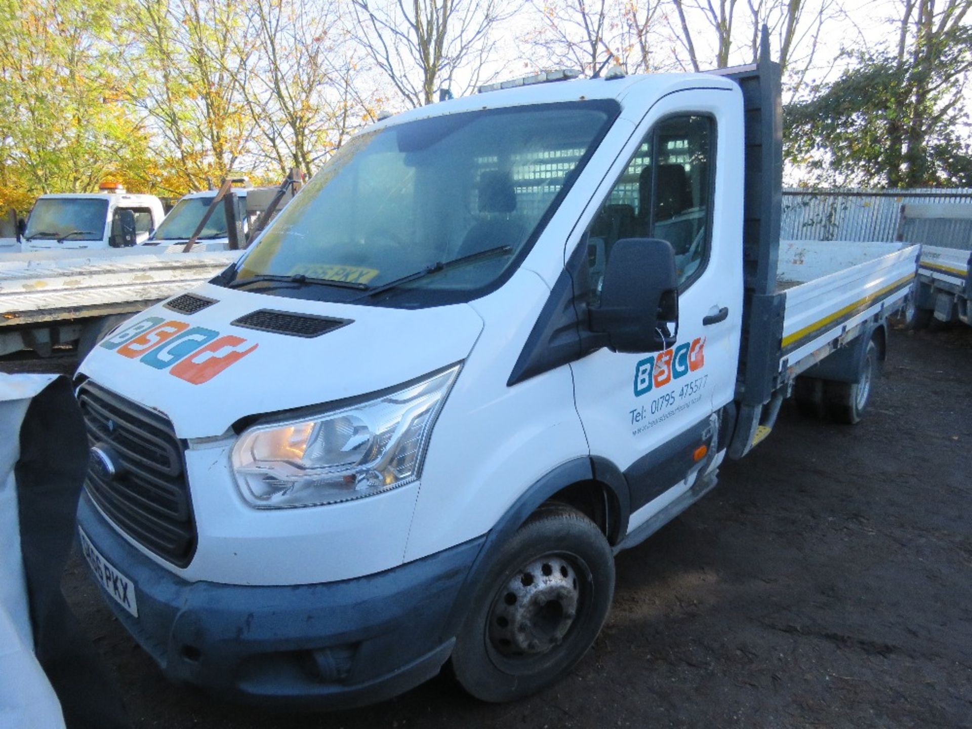 BID INCREMENT NOW £200! FORD TRANSIT 350 TWIN WHEEL 3.5TONNE DROP SIDE TRUCK REG:GK66 PKX.