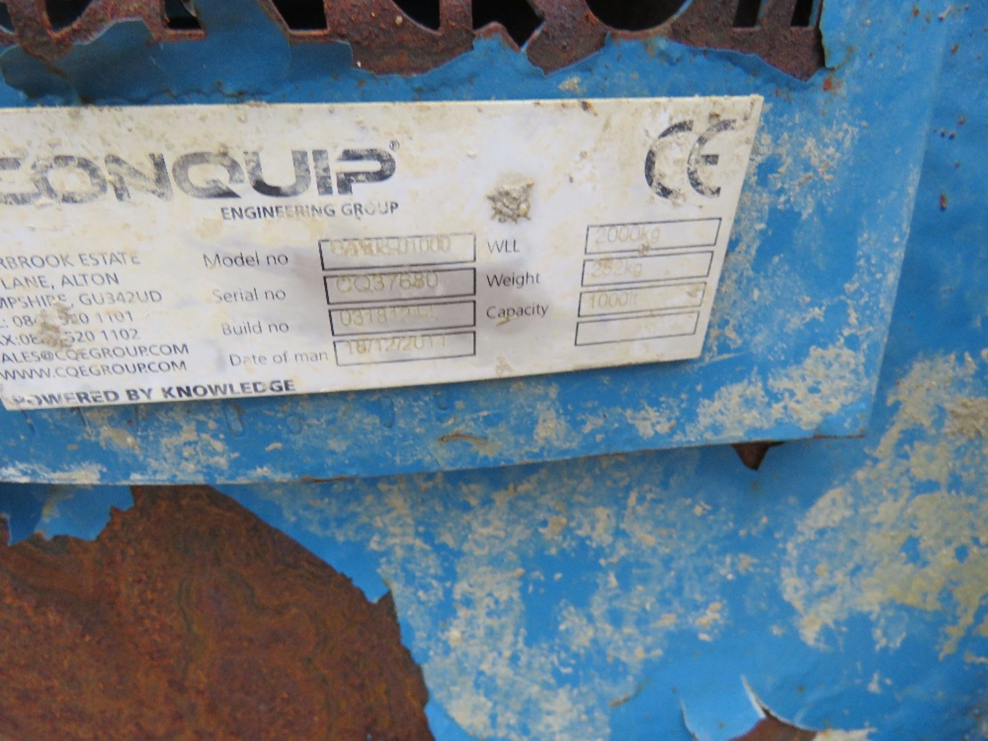 3 X CONQUIP 1000LITRE BOAT SKIPS. - Image 5 of 5
