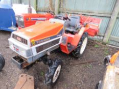 YANMAR F165 COMPACT AGRICULTURAL TRACTOR, 4WD, AG TYRES, WITH ROTORVATOR. FROM LIMITED TESTING MACHI