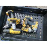 4 X DEWALT BATTERY DRILL/ DRIVER BODIES. THIS LOT IS SOLD UNDER THE AUCTIONEERS MARGIN SCHEME, T