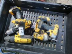 4 X DEWALT BATTERY DRILL/ DRIVER BODIES. THIS LOT IS SOLD UNDER THE AUCTIONEERS MARGIN SCHEME, T