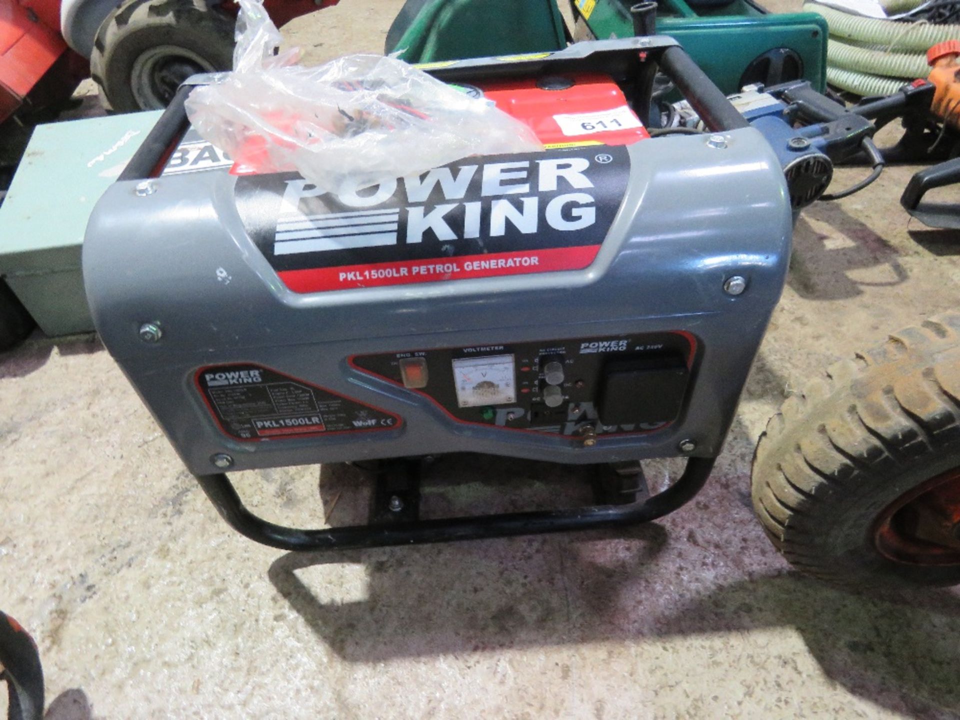 POWER KING PETROL ENGINED GENERATOR, LITTLE USED. THIS LOT IS SOLD UNDER THE AUCTIONEERS MARGIN - Image 7 of 7
