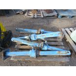 4 X ADJUSTABLE SUPPORT LEGS, 4FT CLOSED LENGTH APPROX. THIS LOT IS SOLD UNDER THE AUCTIONEERS MA