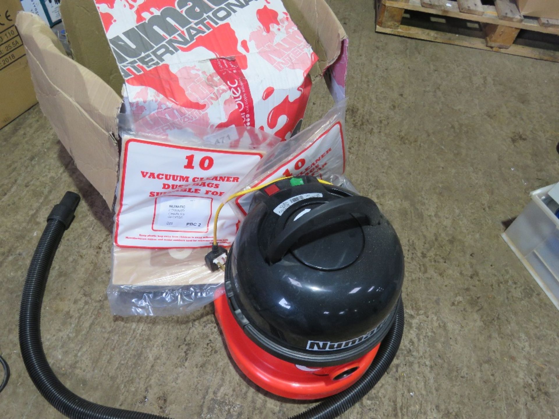HENRY VAC AND BAGS, LITTLE USED, 240V - Image 2 of 3