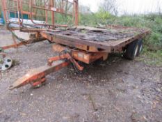 TWIN AXLED TIPPING TRAILER CHASSIS. DIRECT FROM LOCAL SMALLHOLDING. THIS LOT IS SOLD UNDER THE AU