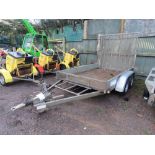 INDESPENSION WIDE BODIED PLANT TRAILER, 10FT X 6FT APPROX BED SIZE. PN:JPTR116. DIRECT FROM LOCAL CO