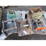 5 X ASSORTED EXCAVATOR BREAKER HEADSTOCKS/ MOUNTING BRACKETS, 30MM - 45MM PINS. DIRECT FROM LOCAL C