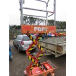 POP UP SCISSOR LIFT ACCESS UNIT. YEAR 2008 BUILD. . WHEN TESTED WAS SEEN TO LIFT AND LOWER. DIRECT