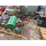 2 X CYLINDER MOWERS WITH ONE GRASS BOX. THIS LOT IS SOLD UNDER THE AUCTIONEERS MARGIN SCHEME, THE