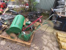 2 X CYLINDER MOWERS WITH ONE GRASS BOX. THIS LOT IS SOLD UNDER THE AUCTIONEERS MARGIN SCHEME, THE