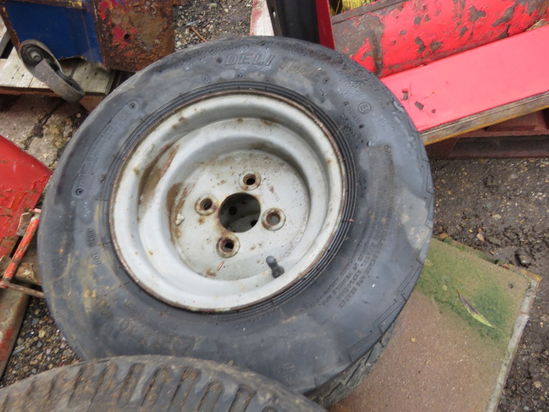 PALLET OF TRAILER WHEELS AND TYRES. - Image 3 of 6