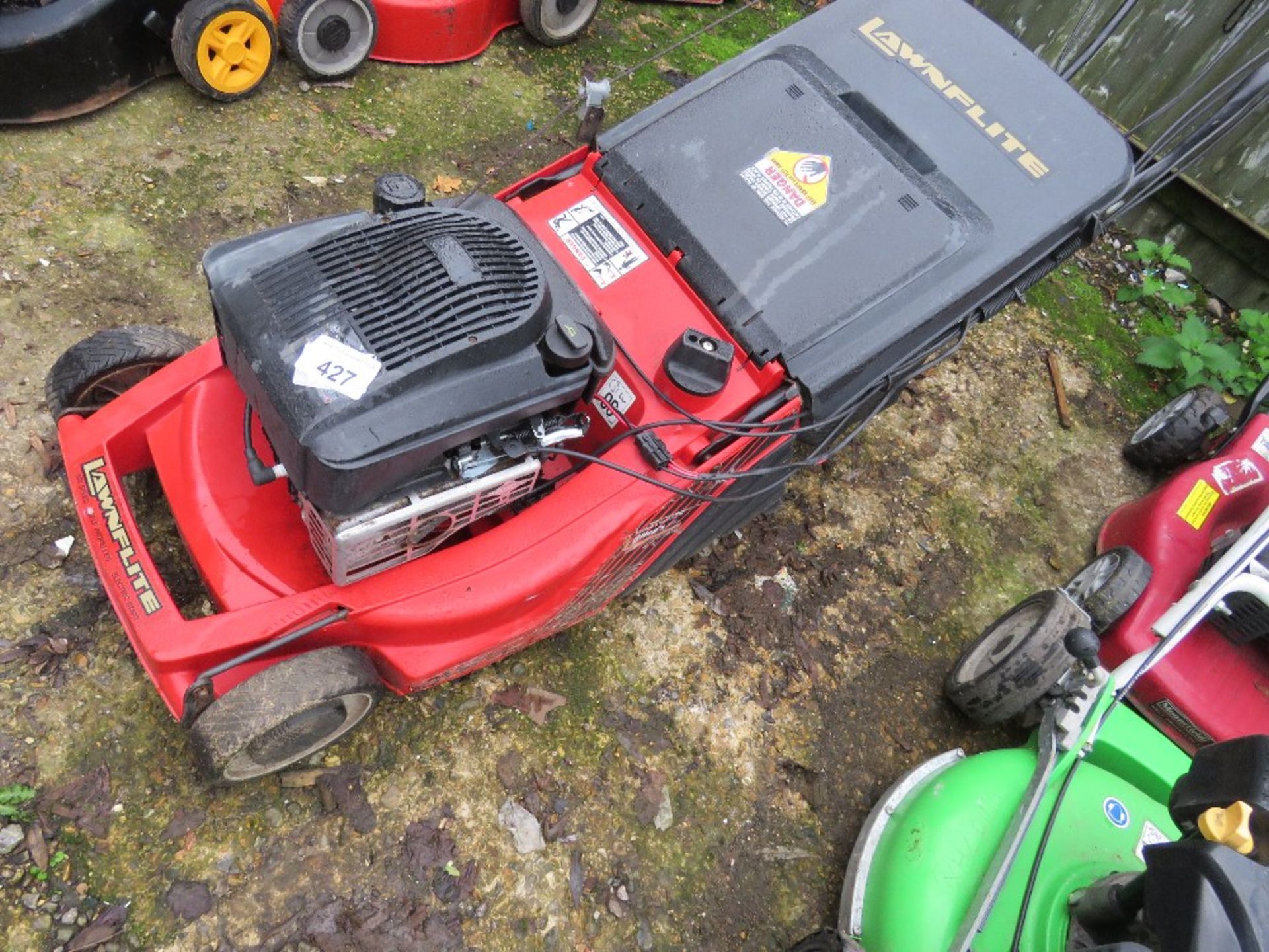 LAWNFLITE ROLLER PETROL ENGINED ROTARY LAWNMOWER. WITH COLLECTOR. THIS LOT IS SOLD UNDER THE AUC