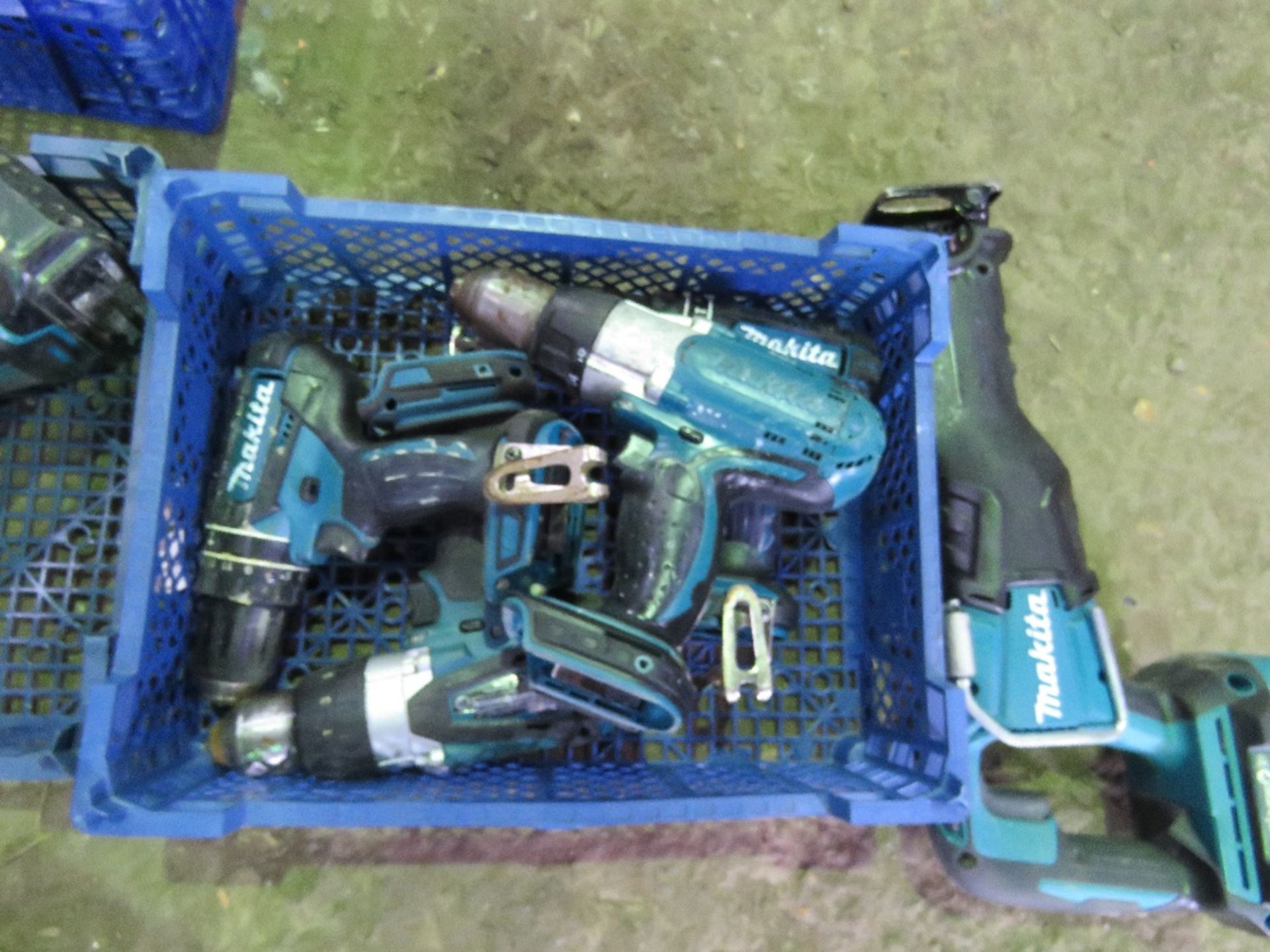 2 X TRAYS OF 7 ASSORTED MAKITA BATTERY POWER TOOL BODIES. - Image 3 of 4