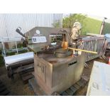 HEAVY DUTY 3 PHASE METAL CUTTING BANDSAW MODEL TR300, WORKING WHEN REMOVED. THIS LOT IS SOLD UND