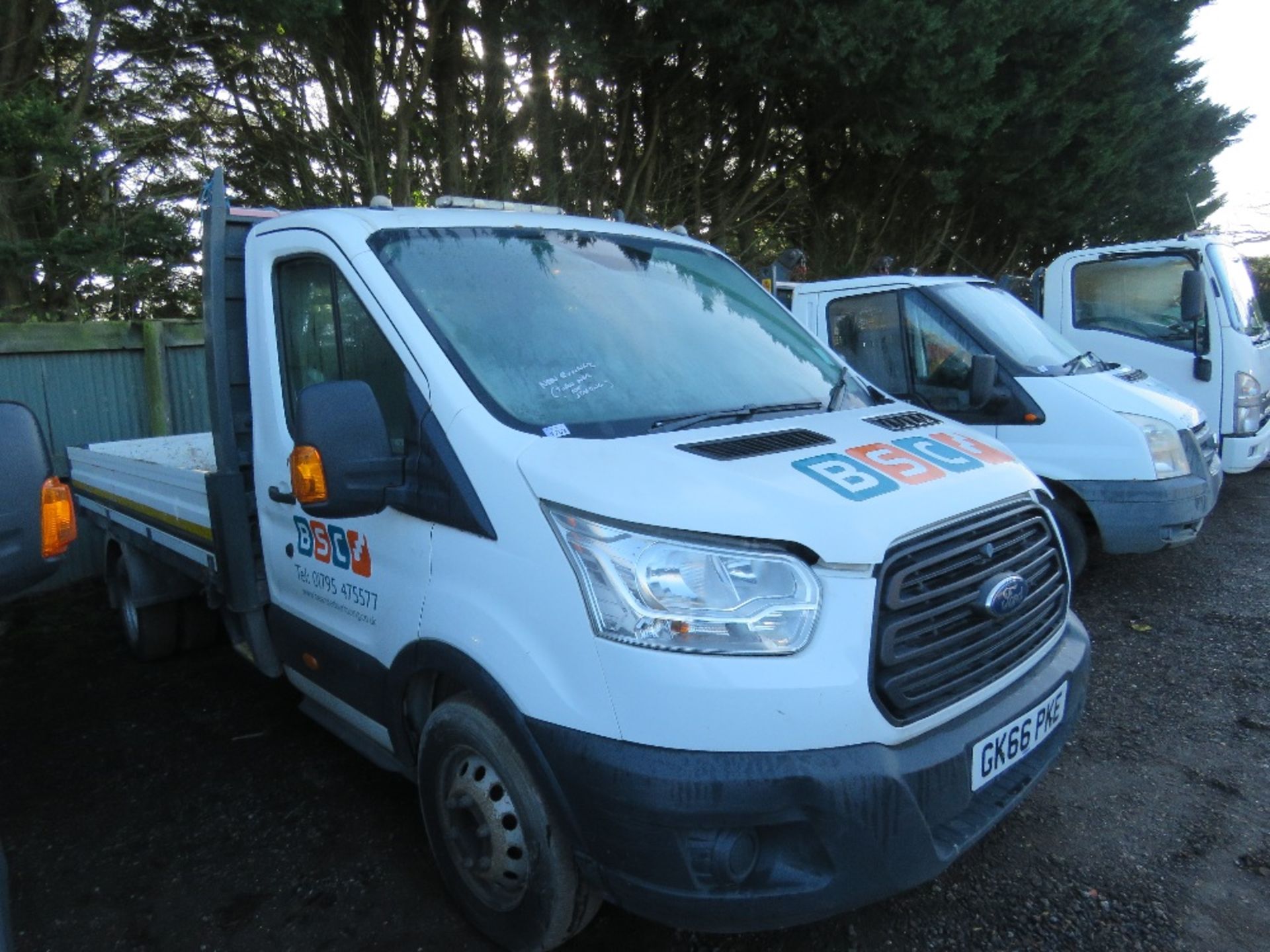 BID INCREMENT NOW £200! FORD TRANSIT 350 TWIN WHEEL ..NON RUNNER.. DROP SIDE TRUCK REG:GK66 PKE - Image 9 of 14