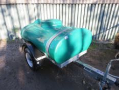 SINGLE AXLED WESTERN ROAD TOWED WATER BOWSER, EX LOCAL TOILET COMPANY, LIGHT/LITTLE PREVIOUS USEAGE.