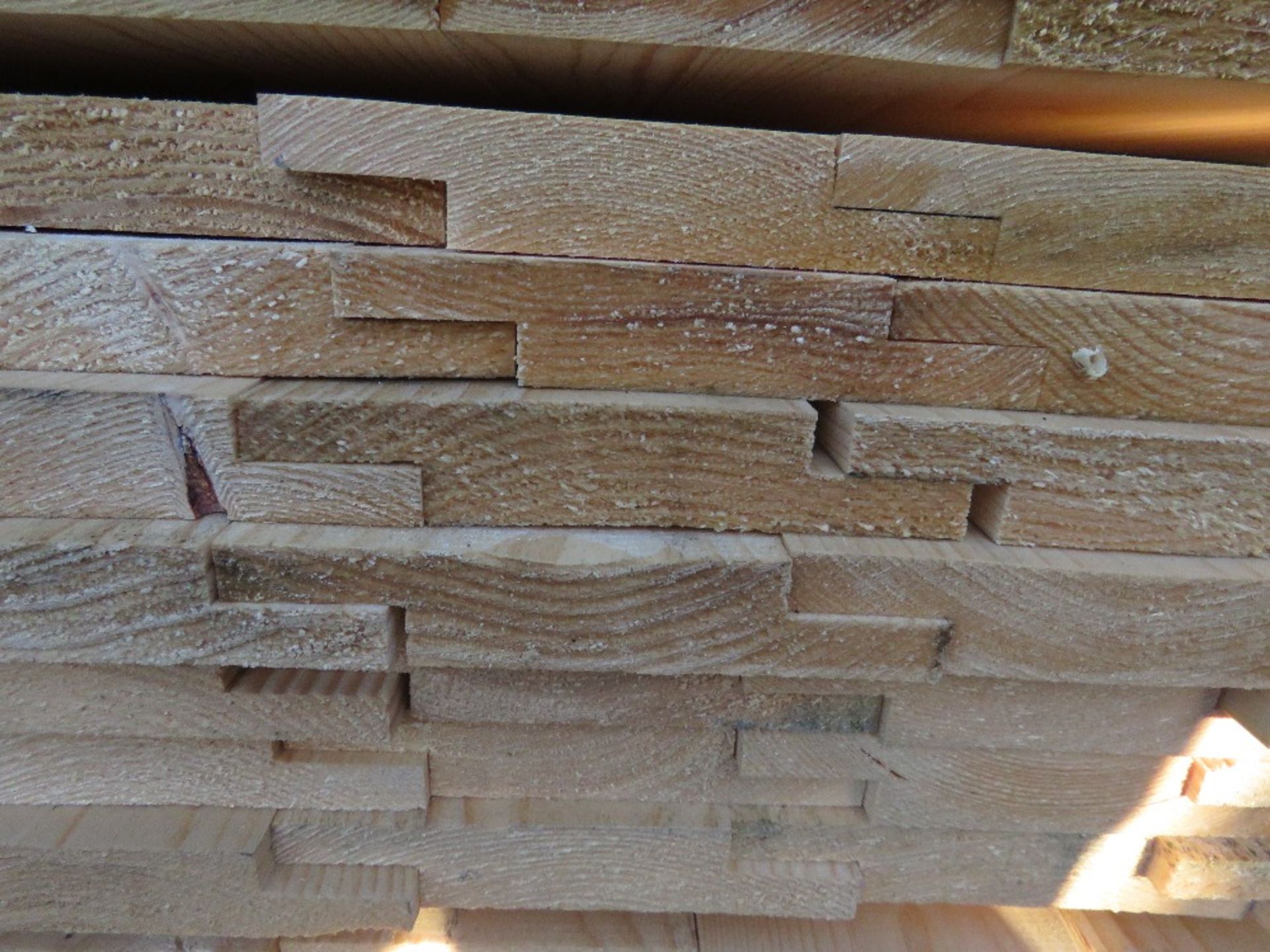 PACK OF UNTREATED INTERLOCKING CLADDING BOARDS 1.83M LENGTH X 150MM X 25MM APPROX. - Image 3 of 4