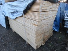 EXTRA LARGE PACK OF UNTREATED SHIPLAP TIMBER CLADDING BOARDS 100MM @ 1.73M LENGTH APPROX.