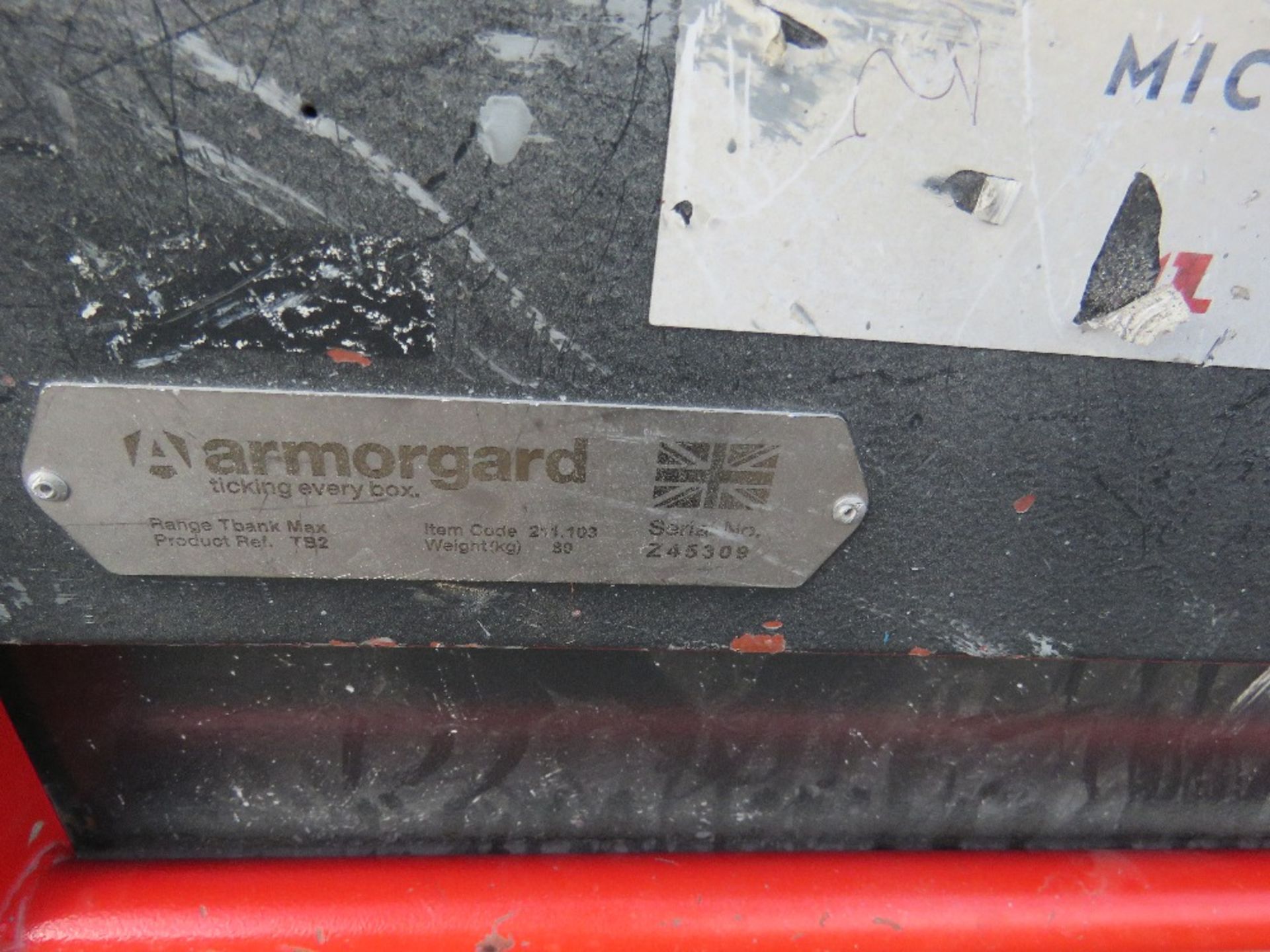 ARMORGARD TUFBANK TOOL BOX. - Image 3 of 5