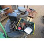 ASSORTED LANDROVER SPARES INCLUDING WHEELS, PLUS A HYDRAULIC PUMP UNIT. THIS LOT IS SOLD UNDER T