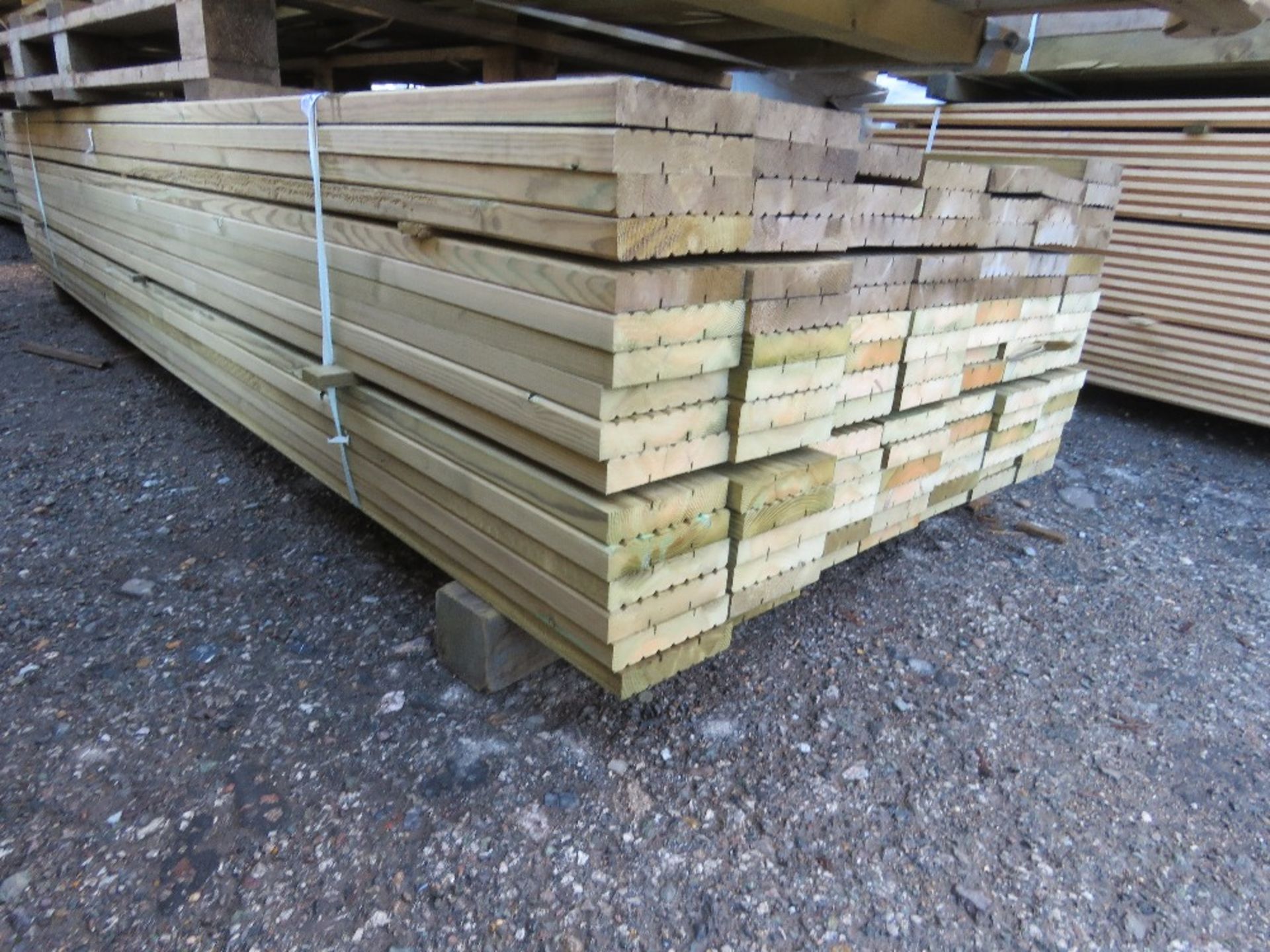 PACK OF DECKING BOARDS 3M LENGTH X 150MM X 30MM APPROX. 108NO PIECES IN TOTAL APPROX. - Image 2 of 4