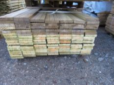 PACK OF DECKING BOARDS 3M LENGTH X 150MM X 30MM APPROX. 108NO PIECES IN TOTAL APPROX.