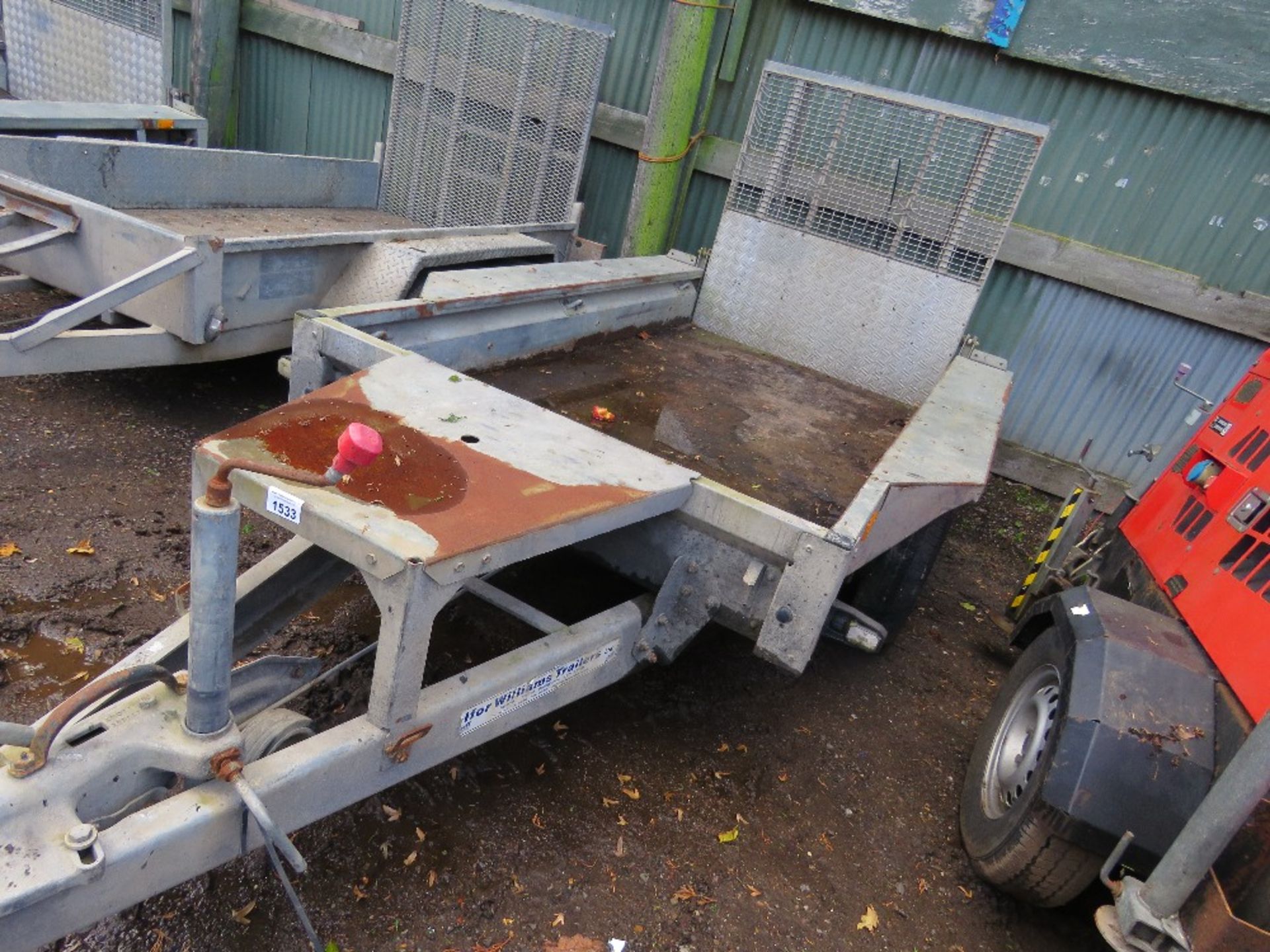 IFOR WILLIAMS GX84 2.7 TONNE RATED PLANT TRAILER ON BALL HITCH COUPLING. SN: SCKD00000G0684669. DIRE - Image 5 of 11