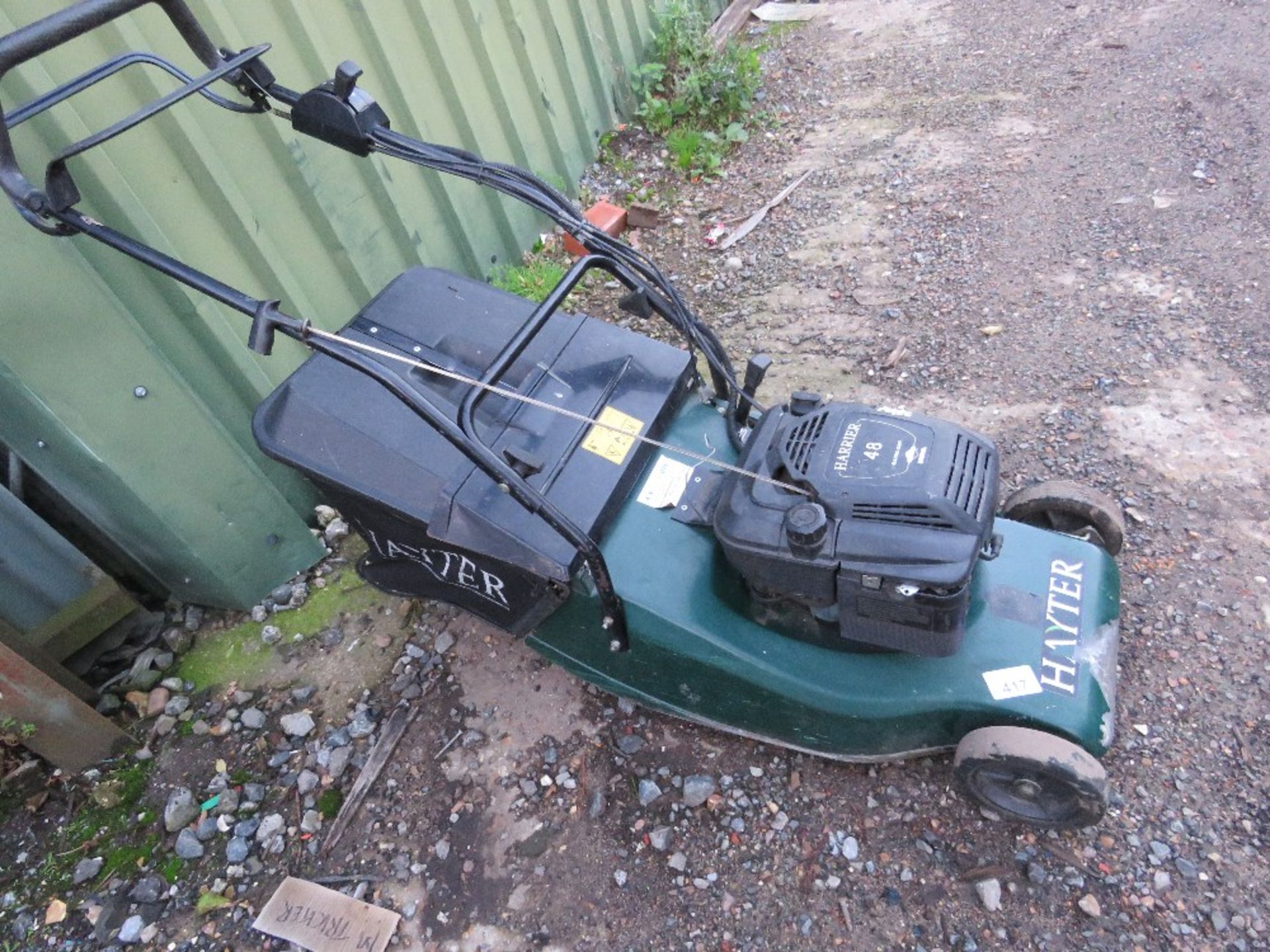 HAYTER HARRIER 48 ROLLER MOWER WITH COLLECTOR. THIS LOT IS SOLD UNDER THE AUCTIONEERS MARGIN SCHE