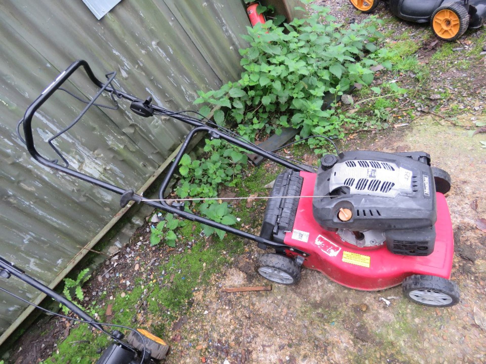 MOUNTFIELD PETROL ENGINED ROTARY LAWNMOWER. NO COLLECTOR. THIS LOT IS SOLD UNDER THE AUCTIONEER
