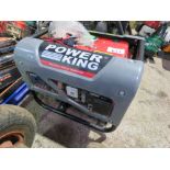 POWER KING PETROL ENGINED GENERATOR, LITTLE USED. THIS LOT IS SOLD UNDER THE AUCTIONEERS MARGIN