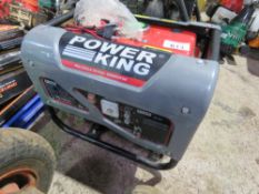 POWER KING PETROL ENGINED GENERATOR, LITTLE USED. THIS LOT IS SOLD UNDER THE AUCTIONEERS MARGIN