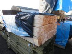 PACK OF UNTREATED VENETIAN TIMBER CLADDING SLATS. 1.83M LENGTH X 45MM X 17MM APPROX.