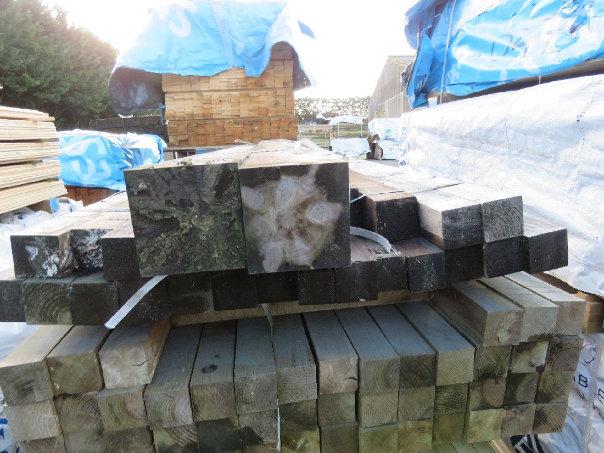 2 XBUNDLES OF TIMBER POSTS MAINLY 80MM X 80MM X 1.8M APPROX. - Image 3 of 4