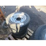 4 X TRAILER WHEELS AND TYRES. 155-70R12C104 SIZE.