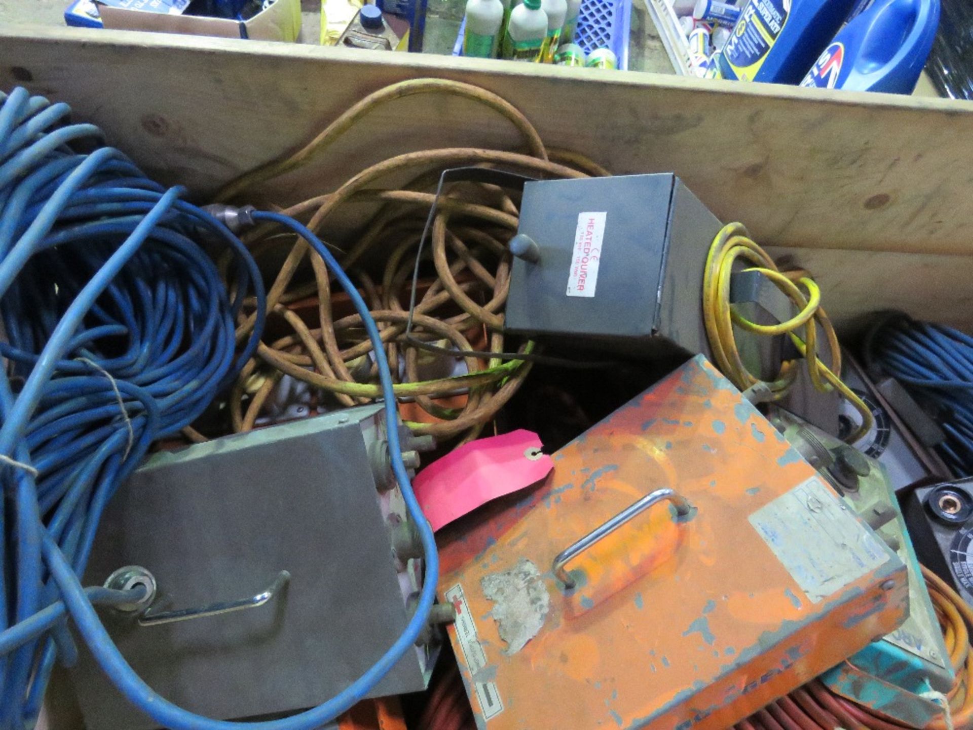 STILLAGE OF WELDING LEADS AND CONTROLLERS ETC. - Image 4 of 7