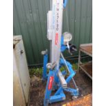 GENIE SLA10 MANUAL MATERIAL LIFT WITH FORKS AND EXTENSION SLEEVES. THX7190