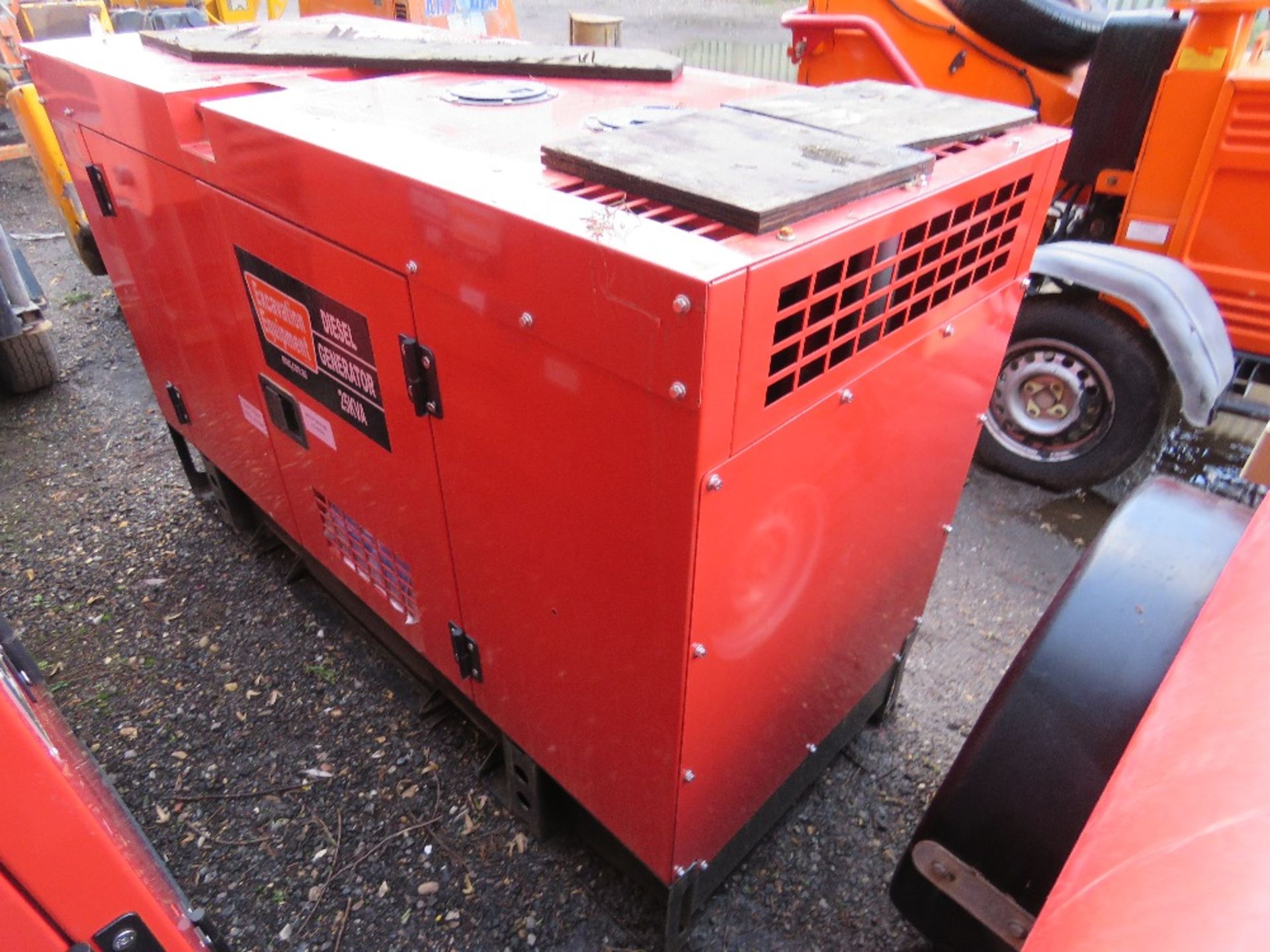 SHOP SOILED UNUSED SILENCED DIESEL GENERATOR. 25KVA RATED OUTPUT. - Image 4 of 8