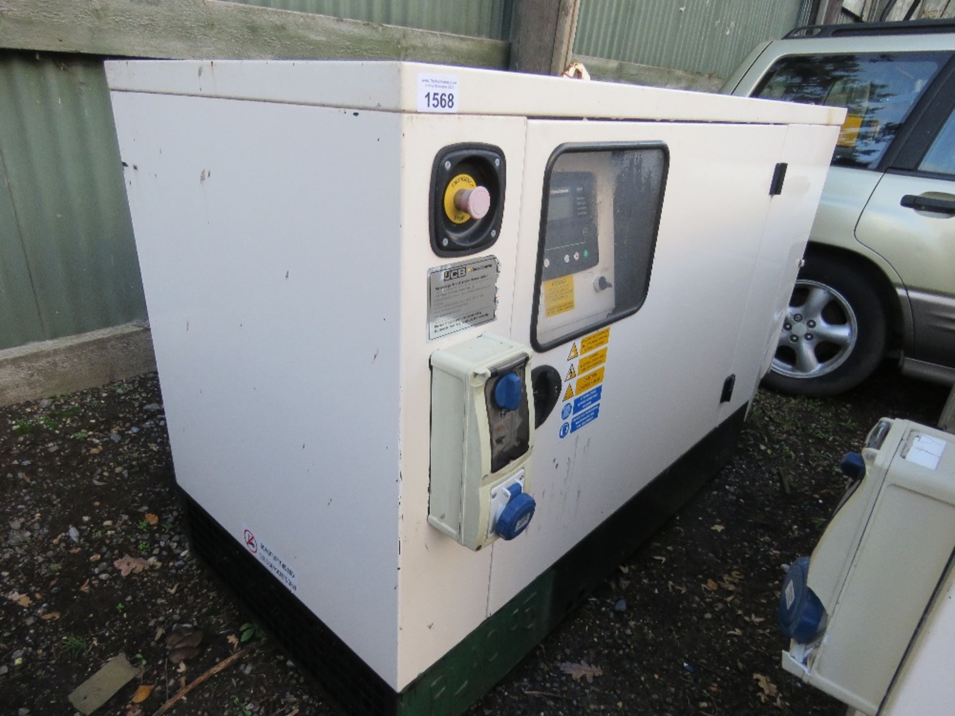 JCB 11KVA SKID MOUNTED SILENCED GENERATOR, SINGLE PHASE 240V OUTPUT, 2016 BUILD. SOURCED FROM MAJOR