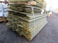 PACK OF PRESSURE TREATED SHIPLAP CLADDING TIMBER BOARDS. MIXED 1.7M - 1.9M LENGTH X 100MM WIDTH APPR