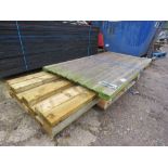 WOODEN GATE PLUS 19NO TIMBER POSTS 4" X 2" @ 2.4M LENGTH APPROX. THIS LOT IS SOLD UNDER THE AUCTI