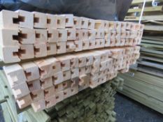 PACK OF UNTREATED TIMBER GROOVED CHANNEL RAILS 50MM 50MM @ 1.75M LENGTH APPROX.