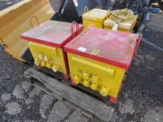 2 X LARGE SIZED SITE TRANSFORMERS, RED.