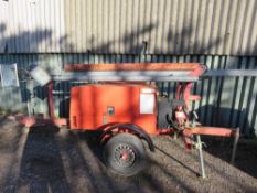 KUBOTA ENGINED TOWED LIGHTING TOWER. WHEN TESTED WAS SEEN TO RUN AND MAKE POWER. THIS LOT IS SOLD