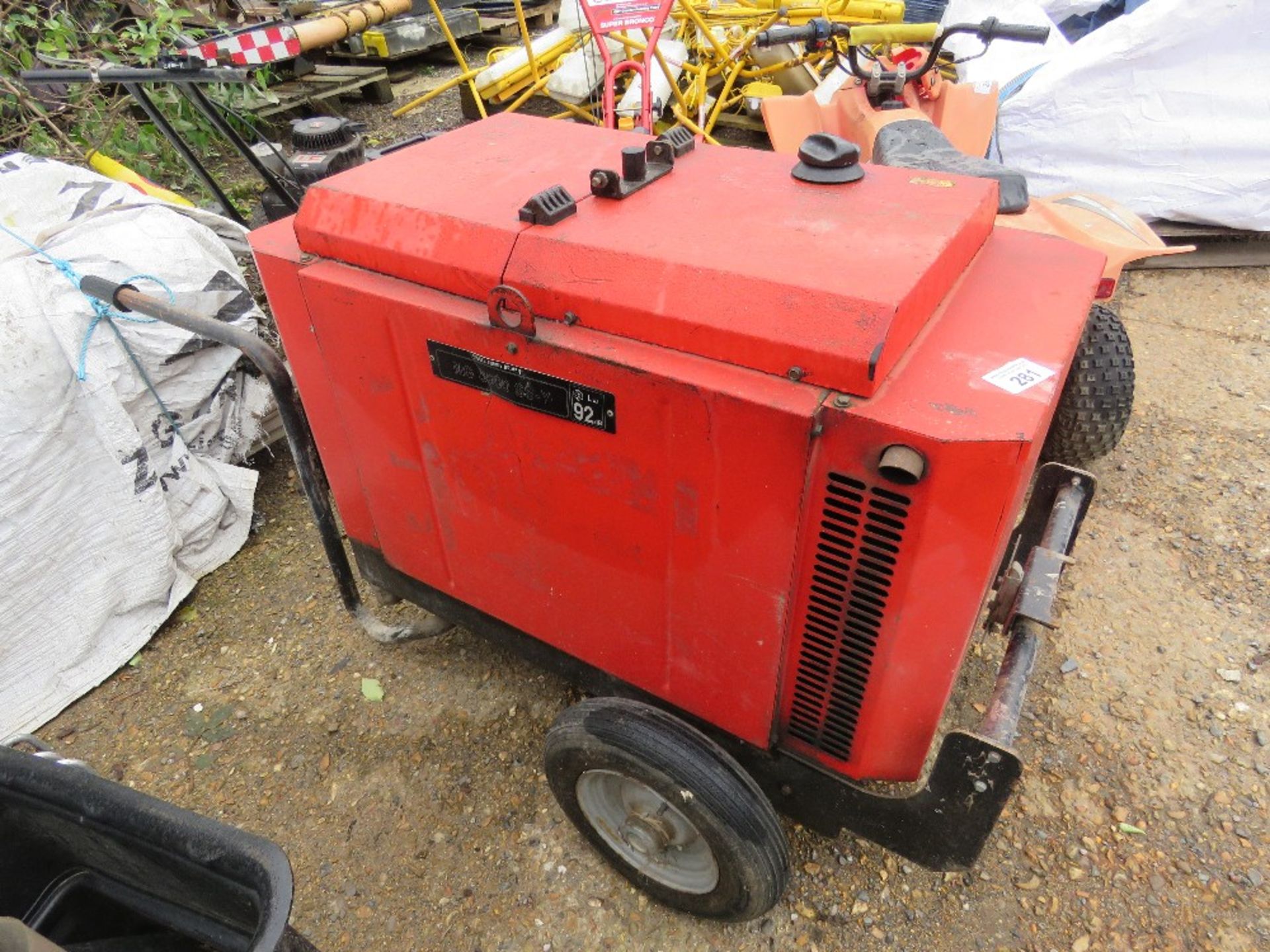 GENSET MG6000 DIESEL ENGINED GENERATOR. THIS LOT IS SOLD UNDER THE AUCTIONEERS MARGIN SCHEME, TH