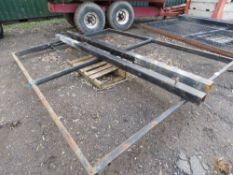 YARD SECURITY GATE FRAMES 3M WIDTH X 2.37M HEIGHT APPROX EACH WITH 2NO POSTS. THIS LOT IS SOLD UND