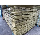 LARGE PACK OF TREATED SHIPLAP CLADDING BOARDS: 1.83M LENGTH X 100MM WIDTH APPROX.
