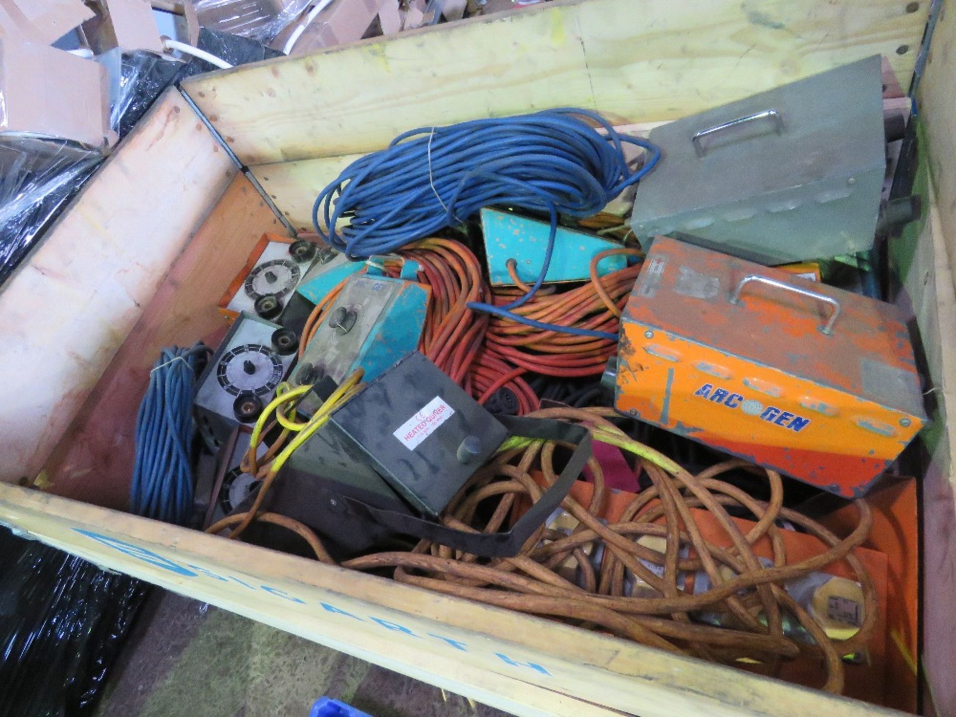 STILLAGE OF WELDING LEADS AND CONTROLLERS ETC. - Image 7 of 7