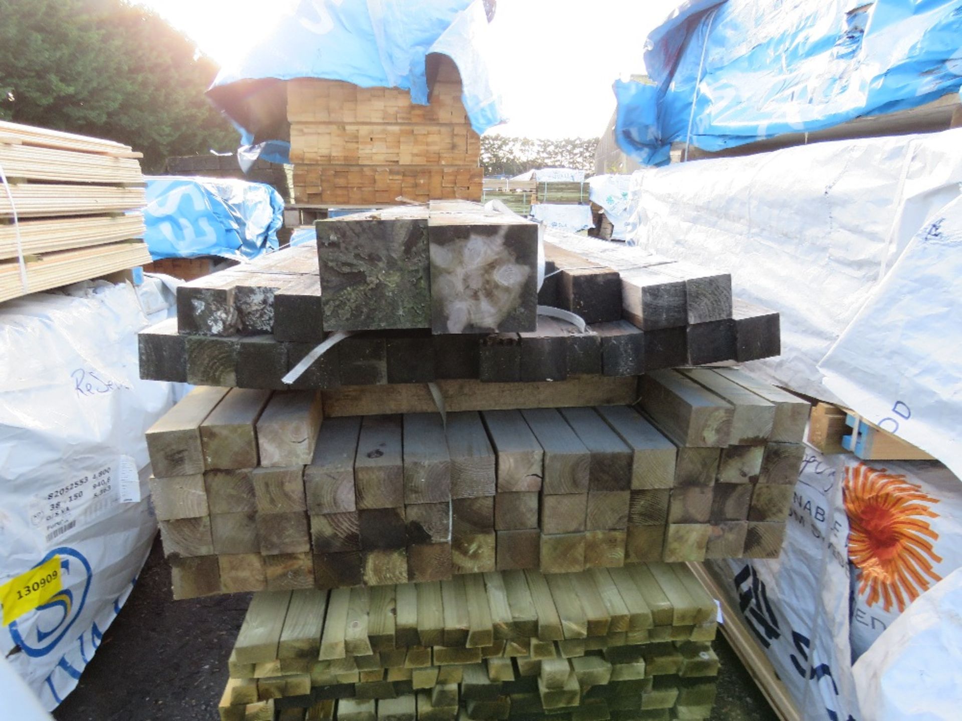 2 XBUNDLES OF TIMBER POSTS MAINLY 80MM X 80MM X 1.8M APPROX. - Image 2 of 4