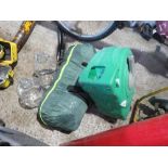TENT, 2 X GLASS JARS AND A HOSE REEL. THIS LOT IS SOLD UNDER THE AUCTIONEERS MARGIN SCHEME, THER
