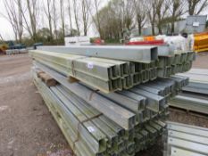 4 X BUNDLES OF GALVANISED CHANNELS, 4.1M LENGTH X 70MM X 80MM APPROX.